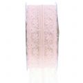 Floristik24 Blondebånd vintage pink 40mm 20m