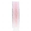 Floristik24 Blonderbånd med bølgekant lyserød 25mm 20m