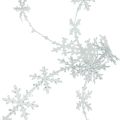 Floristik24 Satinbånd Julebånd snefnug hvid 25mm 5m