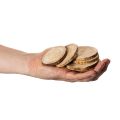 Naturlige runde træskiver til dekoration og hobbyarbejde, 6 cm, 300 g | Floristik24.dk