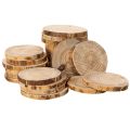 Naturlige runde træskiver til dekoration og hobbyarbejde, 6 cm, 300 g | Floristik24.dk