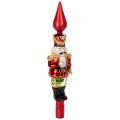 Floristik24 Juletræsknækfigur med nøddeknækker i rød til juletræet 28 cm i ægte glas