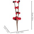 Kunstig gren med røde bær, 15 cm, 6 stk. | Floristik24.dk