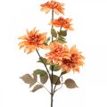 Floristik24 Dekorativ blomsterdahlia, efterårsdekoration, silkeblomstorange 55cm Ø9 / 11cm