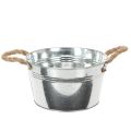 Floristik24 Blank metalskål med rebhåndtag, Ø22 cm