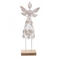 Floristik24 Blossom fairy borddekoration fjeder metal dekoration fairy white H30,5cm