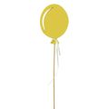 Floristik24 Blomsterstik buket dekoration kage topper ballon gul 28cm 8stk