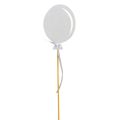 Floristik24 Blomsterprop buket dekorativ kage topper ballon hvid 28cm 8stk
