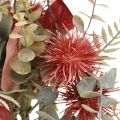 Buket kunstige blomster eukalyptus tidsel blomsterdekoration 36cm