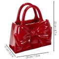 Dekorativ håndtaskevase med sløjfe, blank, 22 cm | Floristik24.dk