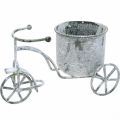 Floristik24 Urtepotte cykel metal vintage hvid vasket 24 × 13 × 14cm