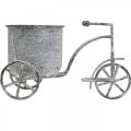 Floristik24 Urtepotte cykel metal vintage hvid vasket 24 × 13 × 14cm