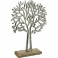 Floristik24 Dekorativt træbøgsølv, træsilhuet af metal, dekorativt træ på mangotræ