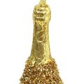 Floristik24 Champagne flaske til at hænge lys guld 13,5 cm