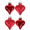 Floristik24 Juletræspynt hjerter rød 3cm 22stk