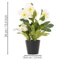 Kunstig julerose, potteplante, borddekoration, 34 cm | Floristik24.dk