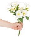 Kunstig juleroseblomstbuket, hvid, kunstig juledekoration | Floristik24.dk