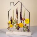 Floristik24 DIY kasse blomsterstang med tørrede blomster hus 34,5×24,5cm