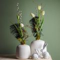 Floristik24 Keramikvase, dekorative vaser hvid Ø15cm H14,5cm sæt med 2 stk