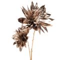 Floristik24 Kunstig dahliablomst, langstilket med to blomster, 75 cm