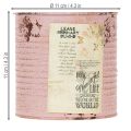 Dekorativ dåse, antik rose, metal dåse til plantning, Ø11 cm H10,5 cm | Floristik24.dk