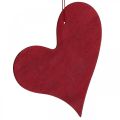 Floristik24 Dekorative hjerter til at hænge op træhjerte rød/hvid 12cm 12stk