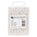 Dekorative hvide perler, Ø8 mm, 250 stk. | Floristik24.dk