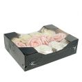Floristik24 Deco rose mix hvid, pink, creme Ø7,5cm 12st