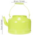 Dekorativ metal tekande, æblegrøn - urtepotte - Ø20cm H15cm - alsidig havedekoration og gaveidé | Floristik24.dk