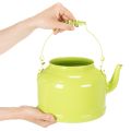 Dekorativ metal tekande, æblegrøn - urtepotte - Ø20cm H15cm - alsidig havedekoration og gaveidé | Floristik24.dk