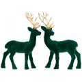 Floristik24 Deco hjortegrøn og guld juledekoration hjortefigurer 20cm 2stk