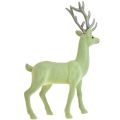 Floristik24 Dekorativ hjorte rensdyr julefigur grøn grå H37cm