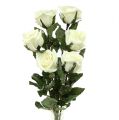 Floristik24 Dekorativ rose hvid sneklædt Ø6cm 6stk
