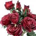 Floristik24 Deco roser røde kunstige roser silkeblomster 50cm 3stk