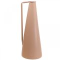 Floristik24 Dekorativ vase metalhåndtag gulvvase laks 20x19x48cm