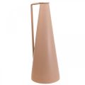 Floristik24 Dekorativ vase metalhåndtag gulvvase laks 20x19x48cm