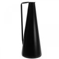Floristik24 Dekorativ vase metal sort dekorativ kande konisk 15x14,5x38cm