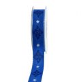 Floristik24 Dekorativ tape blå med mønster 25mm 20m
