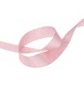 Floristik24 Dekorationsbånd pink med glimmer 25mm 20m
