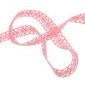 Floristik24 Dekorativt bånd blonder 16mm 20m pink