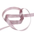 Floristik24 Dekorativ tape med glitter pink 15mm 25m