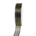 Floristik24 Dekorativt bånd med lurex striber sort 25mm 20m