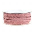 Floristik24 Dekorativt båndfløjl ser pink ud 10mm 20m