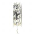 Floristik24 Dekorativt bånd sølv med perler 10mm 8m