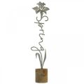 Floristik24 Metal dekorative blomster træ stativ bogstaver Spring 6x9,5x39,5cm