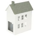 Floristik24 Dekorativt metalhusformet hus med vinduer og skorsten, 22 cm