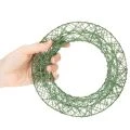 Grøn dekorativ trådnetkrans til gør-det-selv-projekter, 19 cm, 2 stk. | Floristik24.dk