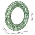 Grøn dekorativ trådnetkrans til gør-det-selv-projekter, 19 cm, 2 stk. | Floristik24.dk