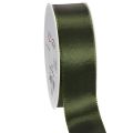 Floristik24 Satinbånd til gaveindpakning, taftbånd, grønt, 40 mm bredt, 5 m langt