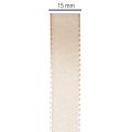 Dekorativt bånd satinbånd taftbånd beige 15mm 50m | Floristik24.dk